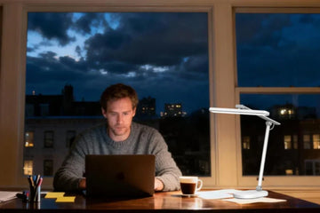 Honeywell desk lamp wrapped as thoughtful Christmas gift for remote professional