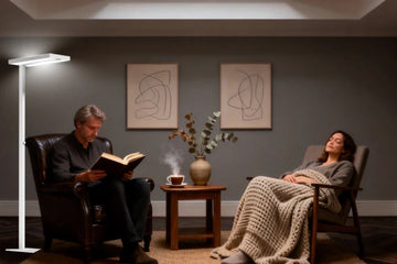 Honeywell 02E floor lamp as thoughtful holiday gift for reading enthusiast parents