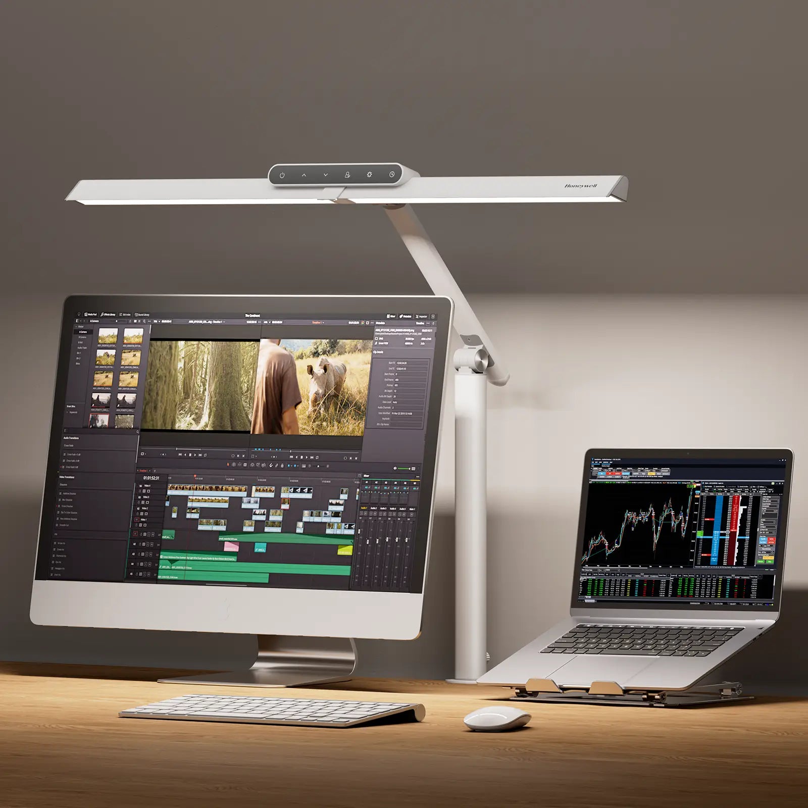 Honeywell HJ1 Clamp Lamp Review|Focus on Dual-Screen Workstations