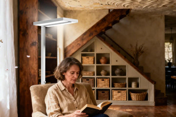 Long lasting LED floor lamp for home office reading and focused task lighting