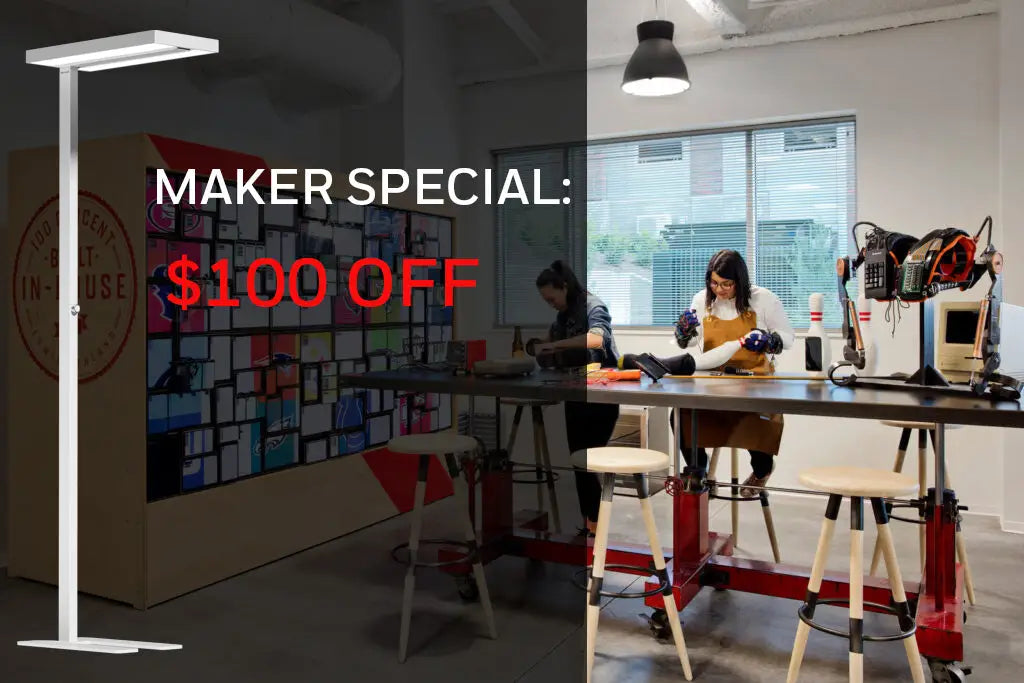 MAKER SPECIAL: $100 OFF LIGHT UP THE MAKER IN YOU - Honeywell 02E Floor Lamp