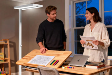 Honeywell 02E floor lamp for kids study room with warm natural white light