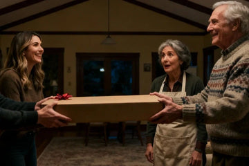 Honeywell floor lamp gift wrapped with care as thoughtful Thanksgiving present for parents