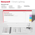 White honeywell natural light floor lamp with sleek geometric design ideal for living room bedroom eye care lighting
