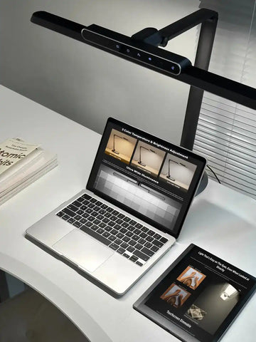 Lampada Da Scrivania LED Hapfish 24W - Doppia Testa Regolabile Con Telecomando | Illuminazione Ufficio - Foto 7