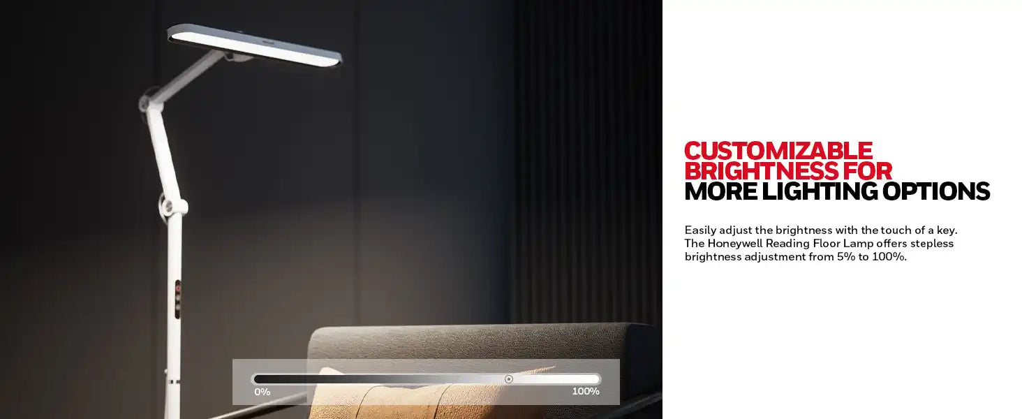 Modern adjustable LED desk lamp with a sleek white finish.