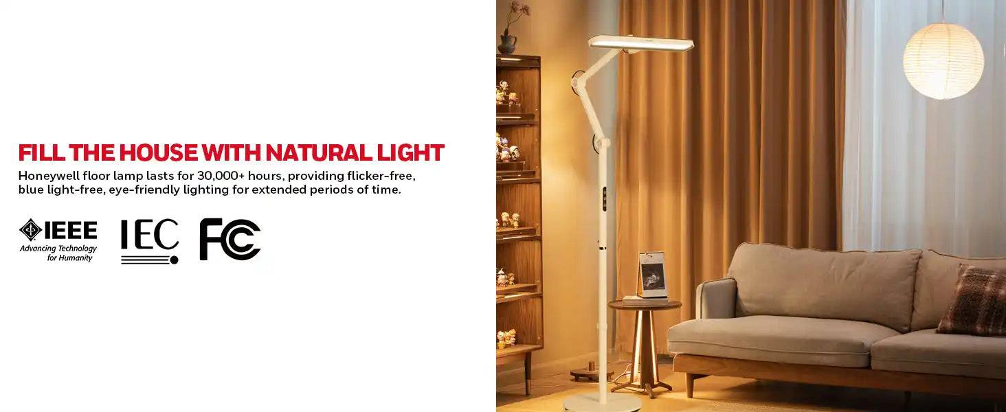 Modern floor lamp with an adjustable arm and LED lighting.slider_item_TdQTD9