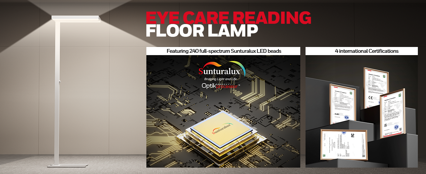6000 Lumin Example Honeywell 02E 60W 6000 Lumen Eye Caring Natural Daylight Floor Lamp