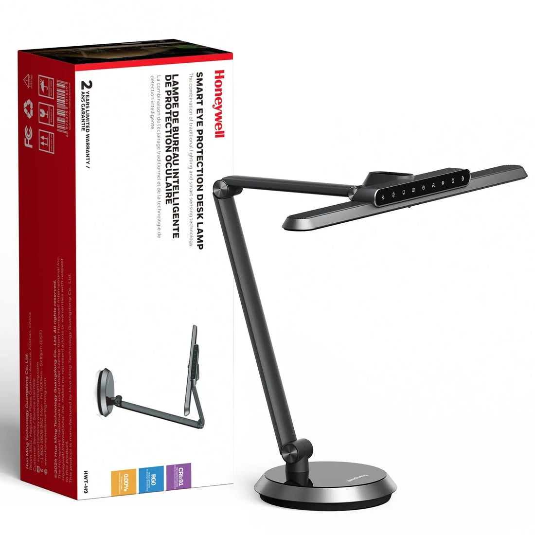 Honeywell H9 Smart Sensing Desk Lamp for Home Office Reading or Working - Honeywell Desk Lamp