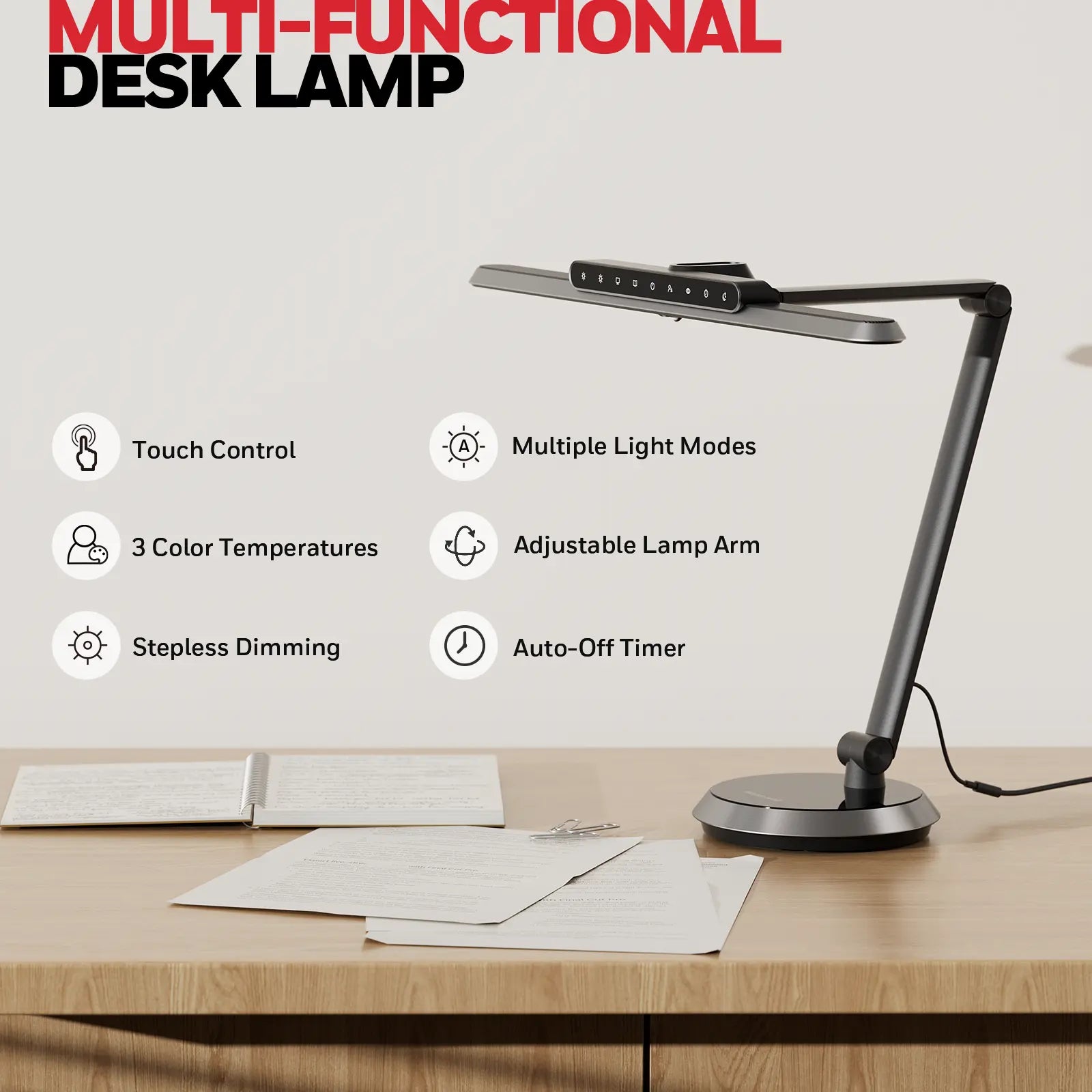 Honeywell H9 Smart Sensing Desk Lamp for Home Office Reading or Working - Honeywell Desk Lamp