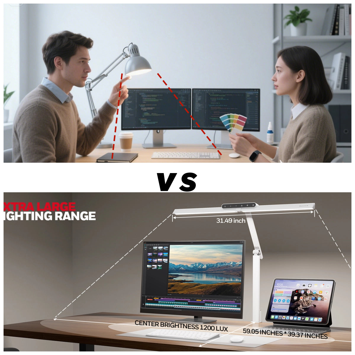 Honeywell HJ1 Clamp Lamp Review|Focus on Dual-Screen Workstations