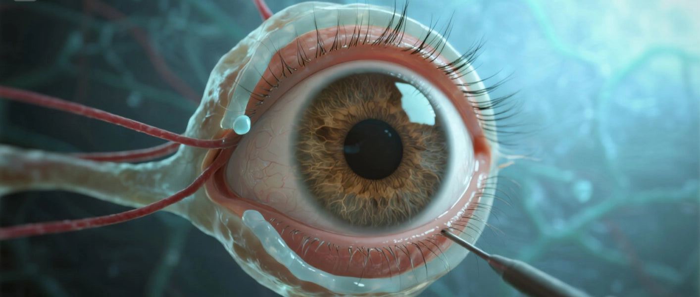 ciliary muscle degeneration process in aging eyes