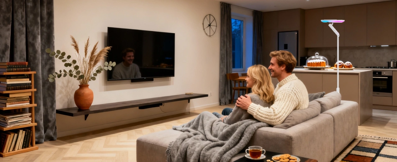 Warme Beleuchtung schafft eine gemütliche Atmosphäre im neuen Zuhause