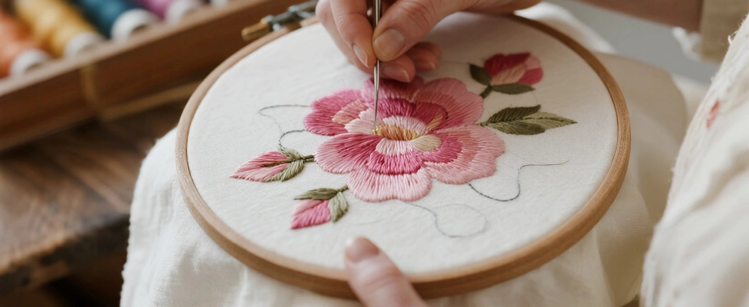 High CRI floor lamp showing accurate thread colors for precise needlework