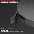 Gray circular robotic vacuum cleaner with sleek durable design and honeywell logo for modern desk lamp office home use