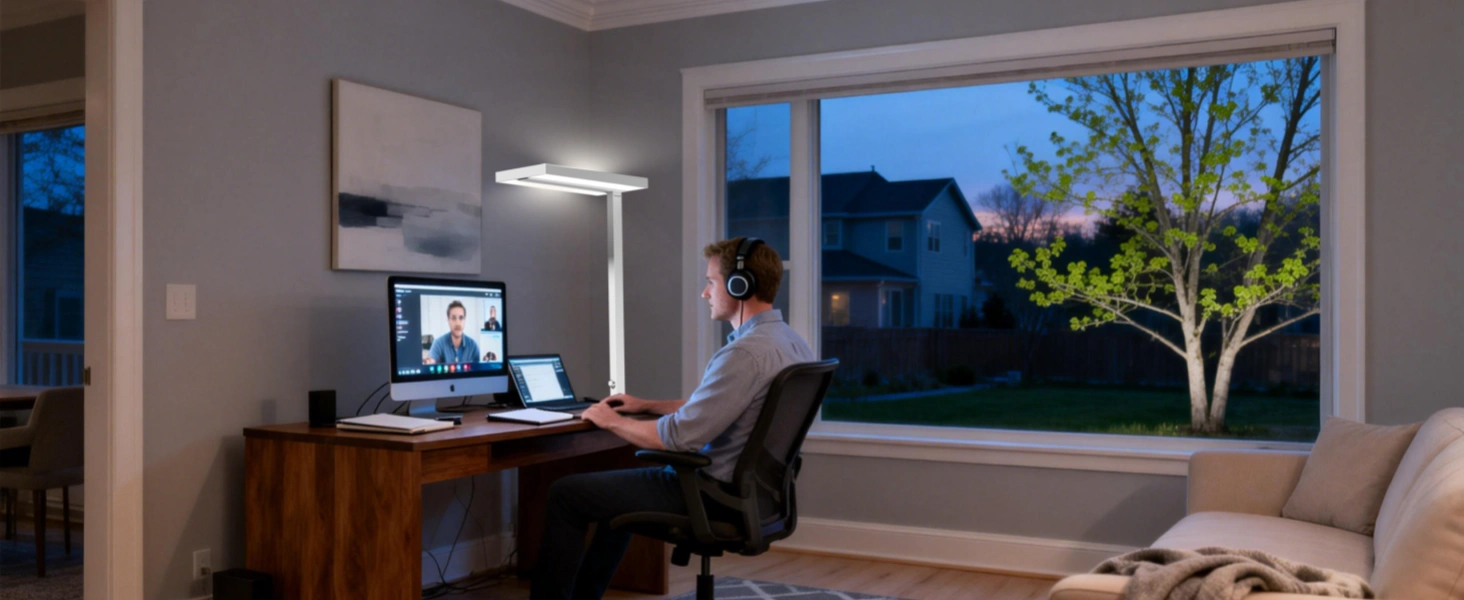 Best floor lamp for entrepreneur productivity spring workspace reset Honeywell 02E