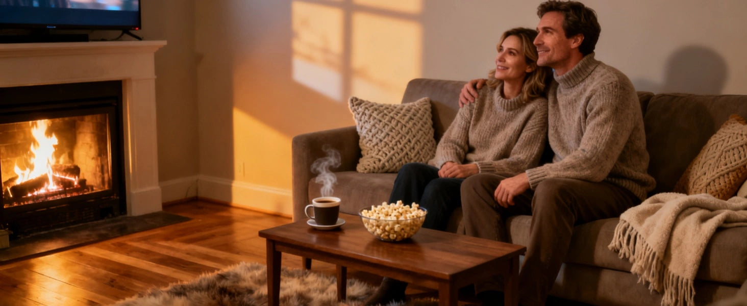 Person reading comfortably under Honeywell 02E floor lamp warm eye-care lighting