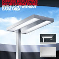 Silver honeywell 02e floor lamp with rectangular led street light design and diffused micro-prism panels for living room