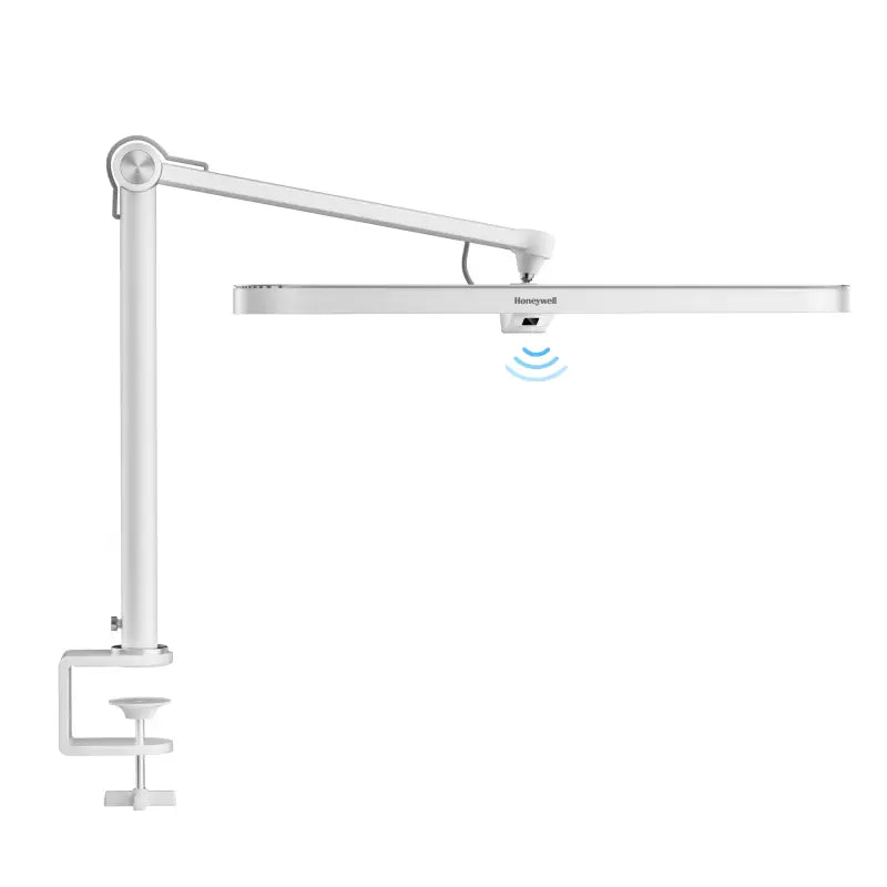 White honeywell 05b02 clip on artist daylight desk lamp with adjustable arm and clamp base for versatile lighting