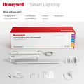 White honeywell 05b02 clip-on desk lamp with sleek modern design and adjustable arm for artist daylight use