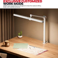 White honeywell 05b02 clip on desk lamp with adjustable arm and 4000k daylight for office study or reading