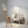 White adjustable floor lamp with led light head and modern design honeywell 05d01 floor lamp for artists