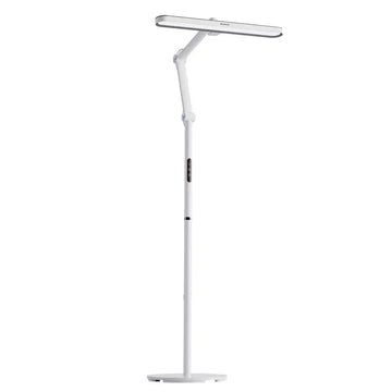 White adjustable floor lamp with sleek modern design and led panel honeywell 05d01 floor lamp for artists