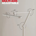 White honeywell 05d01 floor lamp with multi-axis adjustable articulated arms for precise lighting control