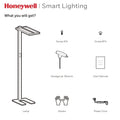 Honeywell 06e series eye caring led reading floor lamp with sleek metallic finish and minimalist design for caring led reading