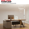 Honeywell 06E series eye caring led floor lamp with dual adjustable light panels and silver metallic finish for reading