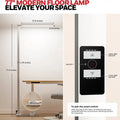 Honeywell 06E Series eye caring led reading floor lamp with sleek silver metallic frame and two adjustable light panels