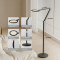 Black aviation aluminum alloy axis floor lamp with 16-inch adjustable arm and honeywell f01 eye protection led light source
