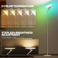 White honeywell f2 torchiere tall standing floor lamp with sleek minimalist design and adjustable head for customizable lighting
