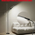 Black honeywell f4 gooseneck floor lamp with adjustable curved design and led light panel for living room floor lamps
