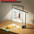 Modern gray honeywell h01 pro desk lamp with sleek adjustable arm and minimalist foldable design for portable use