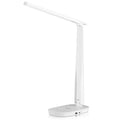 Honeywell h2 led table lamp in white with eye protection feature usb charging and adjustable arm design