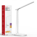 White honeywell hwt-h2w modern led table lamp with adjustable arm eye protection and usb charging features