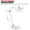 White honeywell h4 intelligent modern led desk lamp with adjustable angles and rotating head for versatile lighting and color temperature