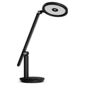 Black honeywell h6 desk lamp with adjustable arm and circular led head for modern home office use