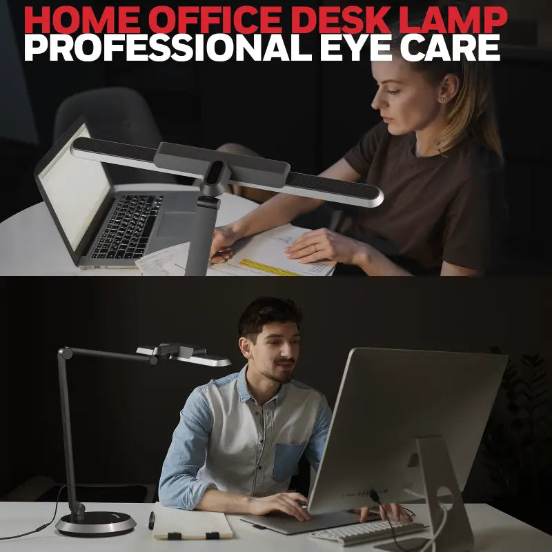 Modern gray honeywell h9 smart desk lamp designed specifically with an adjustable slim led light bar for eye care