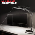 Modern black and silver honeywell h9 smart desk lamp designed specifically with adjustable articulated arms for precise lighting control
