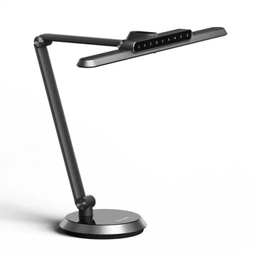 Modern black and silver adjustable desk lamp designed specifically with sleek minimalist design honeywell h9 smart sensing