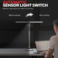 Silver metallic honeywell h9 smart desk lamp sensor light switch designed specifically to activate when sitting at desk