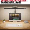 Black honeywell HJ1 desk lamp with clamp and extra-large detachable double lamp heads for led architect desk use