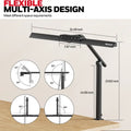 Black Honeywell HJ1 adjustable desk lamp with flexible multi-axis design and clamp for led architect desk use