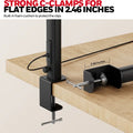 Black metal c-clamp with foam cushion for flat edges up to 2.46 inches included with honeywell hj1 led architect desk lamp