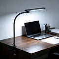 Black Honeywell HJ2 clip desk lamp with adjustable sleek gooseneck arm for flexible lighting use