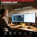 Honeywell HJ4 dual-head led desk lamp with slim rectangular light bars and flexible gooseneck arms with clamp base