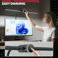 Black minimalist honeywell hj4 dual-head gooseneck led desk lamp with adjustable knob for easy dimming control
