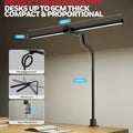 Black honeywell hj4 dual-head gooseneck led desk lamp with clamp and flexible arm for adjustable lighting